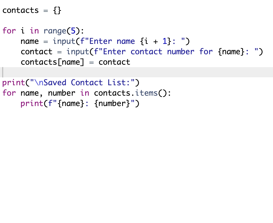 13to16_Python_L2_Day5CodeDictionary_And_Array